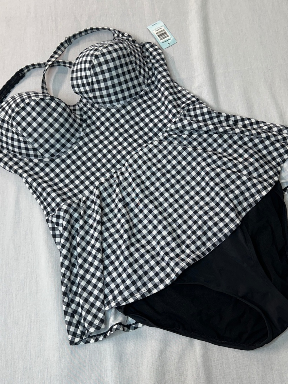 NWT Torrid Gingham One Piece Skirt Swimsuit Plus Size